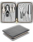 MR.GREEN 8-in-1 Manicure Set– Professional German Stainless Steel Nail Care Kit with Splash-Proof Nail Clippers, Toenail Clippers, Cuticle Tools, Travel Grooming Kit for Men & Women with Leather Case