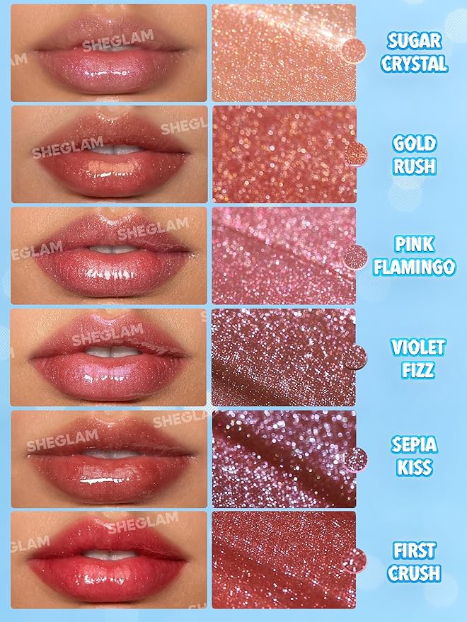 SHEGLAM Pout-Perfect Moisturizing Solid Lip Gloss Shimmer Lip Plumper - Pink Flamingo