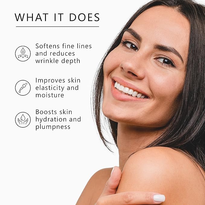 Asterwood Matrixyl 3000 + Argireline Serum with Hyaluronic Acid - Anti-Aging, Wrinkle Reducing, Collagen Boosting - Fragrance-Free - 4 Fl Oz