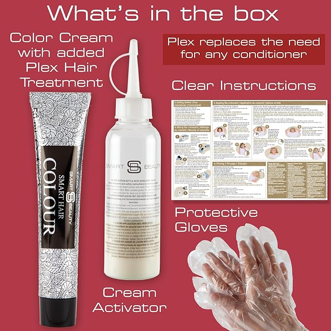 Metallic Rose Gold Hair Dye Demi-Permanent, Toner for Bleached Hair, Anti-Breakage Plex Hair Care, Vegan Hair Dye, Cruelty-Free, 100% Grey Coverage, Rose Hair Color, All Hair Types by Smart Beauty