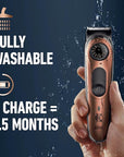 King C. Gillette Beard Trimmer PRO, 40 Length Settings, Cordless Design, Holiday Gifts for Men, 1 Trimmer, 1 Brush, 2 Combs, 1 Charger and 1 Zip Pouch