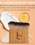 Ultra Soft Self Tanner Brush - Kabuki Brush for Body Foundation & Makeup, Blending Applicator for Tanner, Self Tanning Mitt, Achieves Sunless Streak-Free Fake Tan, Durable & Easy to Clean
