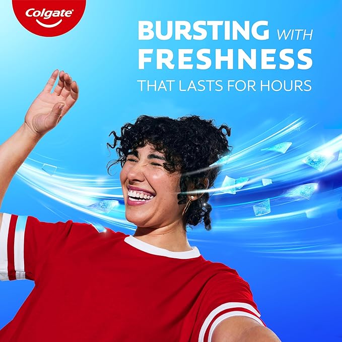 Colgate MaxFresh Advanced Whitening Toothpaste for Bad Breath, Fluoride Formulated, Helps Whiten Teeth and Leaves Breath Feeling Fresh for Hours, Fights Cavities, Clean Mint, 6.3 oz