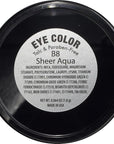Sheer Aqua Shimmering Teal Blue Green Pressed Powder Single Vegan Eyeshadow; Talc, Paraben & Cruelty Free