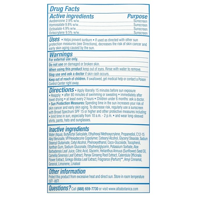 Alba Botanica, Sunscreen Lotion While Wet SPF 30, 3 Fl Oz (Pack of 2)