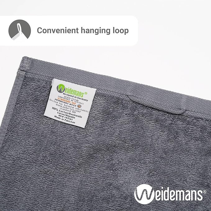100% Cotton Washcloths Set 13” x 13” | Dark Grey Towels | Set of 18 Ultra Soft and Highly Absorbent Washcloths Sets for Bathroom, Gym, Spa | Machine Washable Face Towel