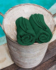 Utopia Towels 24 Pack Cotton Washcloths Set - 100% Ring Spun Cotton, Premium Quality Flannel Face Cloths, Highly Absorbent and Soft Feel Fingertip Towels (Hunter Green)