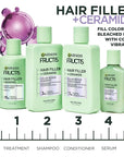 Garnier Fructis Hair Filler Color Repair Shampoo with Ceramide, Smoothing & Sulfate Free Shampoo for Colored, Bleached Hair, 10.1 Fl Oz, 1 Count