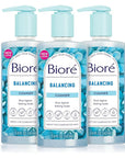 Bioré Balancing Face Wash, Cleanser For Combination Skin, PH Balanced Face Cleanser, Vegan, Cruelty Free 6.77 Oz, Pack of 3