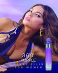 Perry Ellis 360 Purple Women 3.4oz EDP Spray, 7.5ml EDP Mini Spray, 4oz Body Mist, 3oz Shower Gel 4 Pc Gift Set