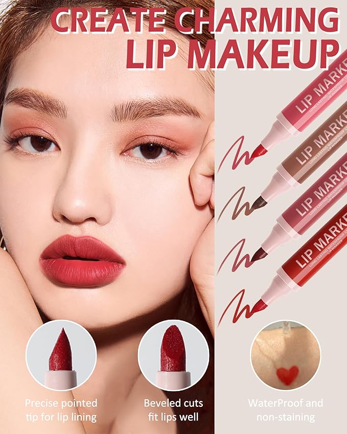 Lip Stain Marker Pen-1Pcs Berry Pink Hydrating Lip