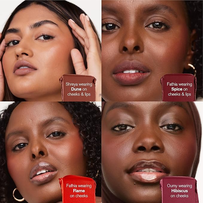 AMI COLÉ Desert Date Cream Multistick Lip and Cheek Tint (Hibiscus), moisturizing lip tint, lip and cheek stain, natural lip color