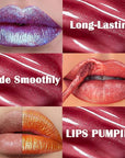 Maydear Chameleon Lipstick 5 Colors Set, Long Lasting Waterproof Colourful Diamond Shimmer Lip Gloss for Women Girls Makeup kit