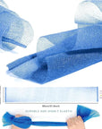 3 Pieces Exfoliating Washcloth Towel African Net Sponge Japanese Washcloth Exfoliating Sponge Loofah Exfoliating Body for Body Exfoliation(Pink,Blue,Green)