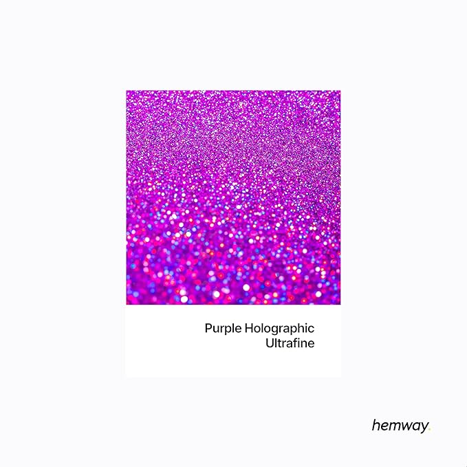 Hemway Biodegradable Glitter Eco Friendly - 100g/3.5oz Bio Cosmetic Safe Sparkle Vegan for Face Eyeshadow Body Hair Festival Makeup Craft - Ultrafine (1/128" 0.008" 0.2mm) - Purple Holographic