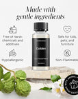 Golden Diffuser Fragrance Oil, Opulent Resort-Style Aroma,  Essential Oils Blend for Home, Ultrasonic & Waterless Diffusers  | Bergamot, Jasmine & Lemongrass |  4.05 fl oz, 120 mL