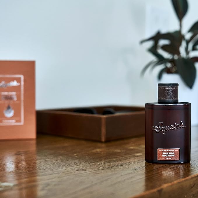 Dr. Squatch Natural Cologne for Men - Scent-Lock Technology and Sustainably-Sourced Ingredients - Fireside Bourbon Cologne (1.7 fl oz)