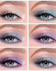 Boobeen 6PCS Cream Eyeshadow Sticks - Waterproof Eyeshadow Pencil Crayons - Eye Brightener Stick Shimmer Pens - Create Glitter Eye Makeup - Easy to Use