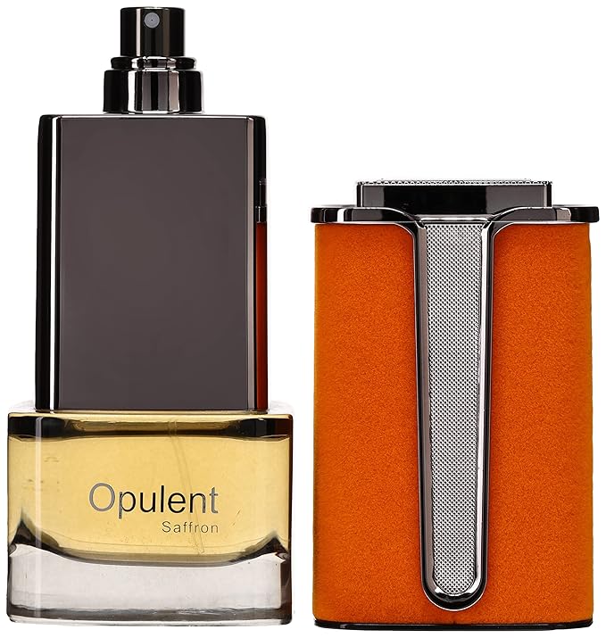 Al Haramain Opulent Saffron for Unisex - Arabian Perfume for Women and Men - Long Lasting Oriental Fragrance with Notes of Bergamot, Rose, Amber - Arabic Cologne - Eau de Parfum - 3.4 oz EDP Spray