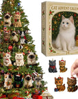 Cat Lovers Advent Calendar 2025-24 Days Christmas Countdown with Unique Cat Illustration Cards, Pop-Up Mechanism for Family Fun, Holiday Home Wall Decor