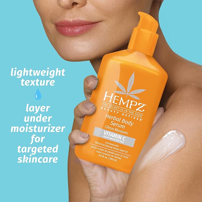 Hempz Citrus Blossom Body Serum with Vitamin C, Light weight, Fast Absorbing, 8.5 fl.oz.