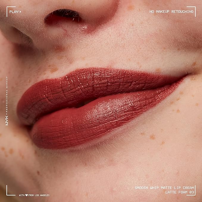 NYX PROFESSIONAL MAKEUP Smooth Whip Matte Lip Cream, Long Lasting, Moisturizing, Vegan Liquid Lipstick - Latte Foam (Pinky Mauve)