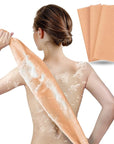 ARCH&M Exfoliating Washcloth Body Scrubber Back Scrubber for Shower Japanese Beauty Washcloth Bath Wash Cloth Korean Exfoliation Luffah Towel Net Sponge Loofah Body Scrub 3 Pack (Peach x 3)
