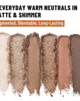 6 Colors Mini Naked Eyeshadow Makeup Palette Caramel & Bronzed Neutral Tone Eye Shadow Matte & Shimmer Nude Make Up Pallet with Mirror Blendable Highly Pigmented Travel Size Gift Kit 05