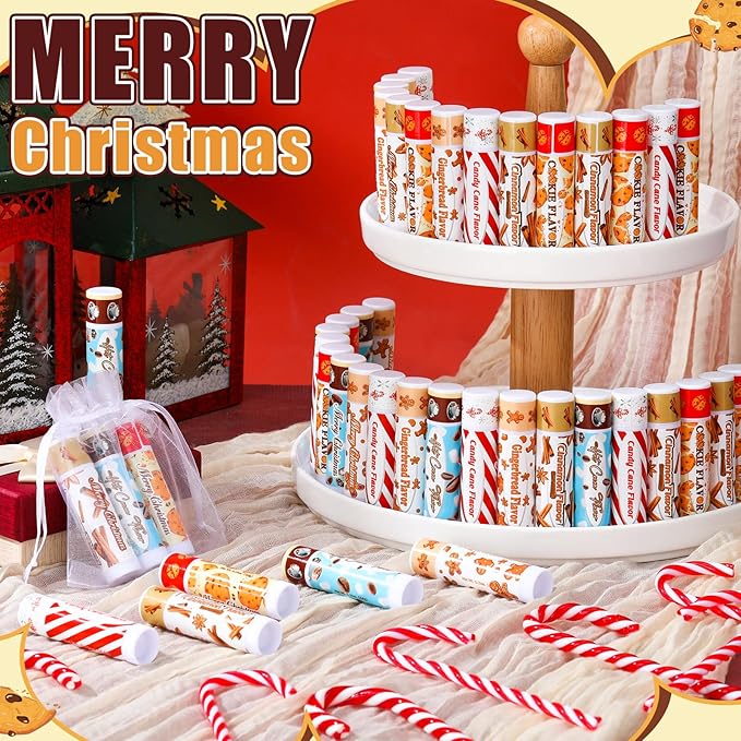 50 Pcs Christmas Lip Balms Gifts Colleagues