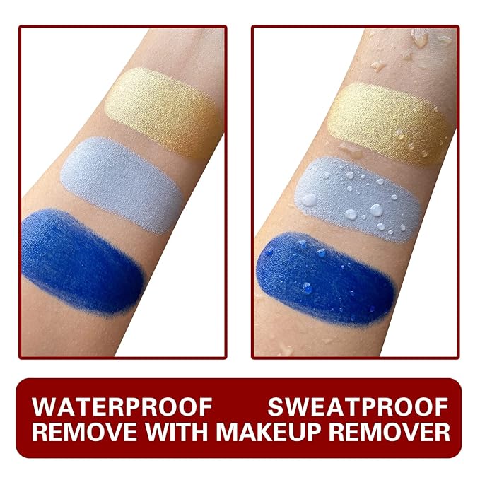 MEICOLY Royal Blue Face Body Paint Stick(1.06 Oz),Scary Clown Makeup,Waterproof Blue Eye Black Baseball/Softball/Football,Face Paint Stick for Halloween,Smurf Mystique Cosplay,Avatar SFX Makeup