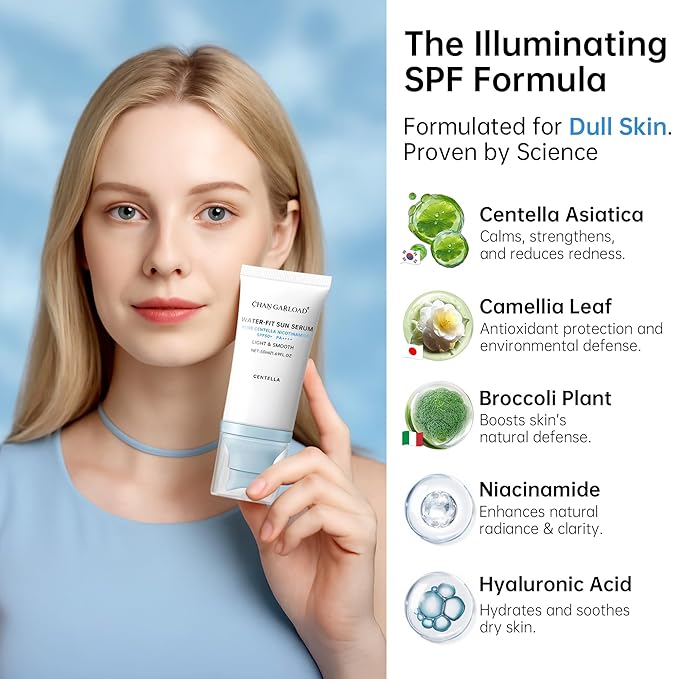 Korean Sunscreen for Face & body， Madagascar Centella Sunscreen SPF 50+ ，mineral sunscreen with Tinted Moisturizer & Hyaluronic Acid &Niacinamide, korean skin care sunblock 50ml