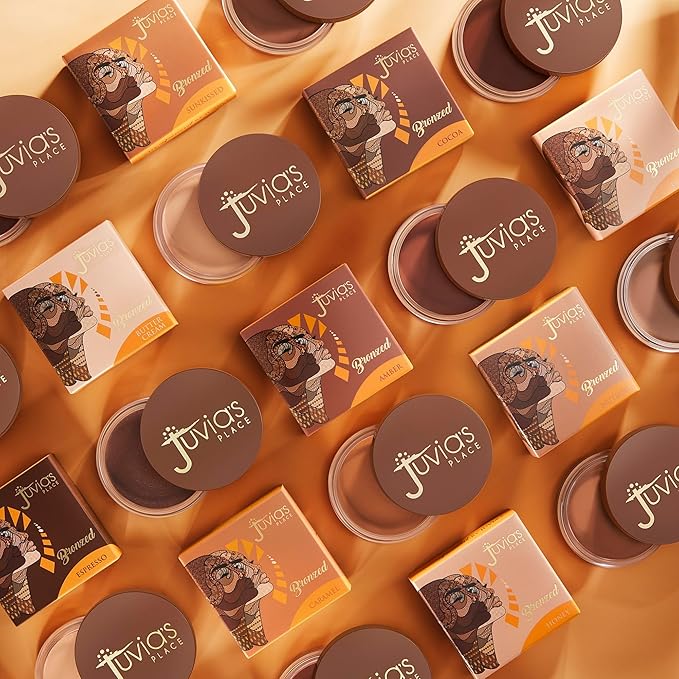 Juvia's Place Bronzed Cream Bronzer - Nutmeg - Smooth Cream Bronzer Pot for Sun-Kissed Glow & Warmth, Buildable & Blendable Makeup Contour with Long-Lasting Matte Shimmer Finish, Highly Pigmented