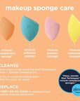 Real Techniques Ultimate Makeup Sponge Trio, Makeup Blending Sponges, For Liquid, Cream, & Powder Products, Powder & Foundation Sponges, Mini Makeup Sponge, Latex-Free Foam, Travel-Friendly, 3 Count