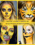 Yellow Face Body Painting Stick, Professional Full-coverage Cream Yellow Face Paint for Halloween SFX Makeup Clown Costume Party, Washable Bright Eye Cheek Art Stick for Adult Festival Carnival