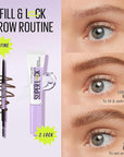 Maybelline Super Lock Brow Glue Eyebrow Gel, Lightweight Brow Gel For Up To 24HR Hold, Clear, 1 Count