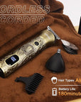 Ufree Hair Clippers for Men Professional with Beard Trimmer, Barber Clippers and Trimmers Set, Electric Razor Shavers for Men, Cordless Mens Grooming Kit for Nose, Face, Hair, Gifts
