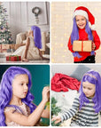 New Hair Chalk Comb Temporary Bright Hair Color Dye for Girls Kids, Washable Hair Chalk for Girls Age 4 5 6 7 8 9 10 New Year Birthday Cosplay DIY Halloween, Christmas（Purple)