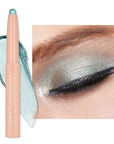 Oulac Waterproof Eye Shadow Stick Smooth and Long Lasting, Shimmering Glitter Finish, Blendable Eyes Makeup, Vegan & Cruelty-Free 1.25g, 19 Seafoam