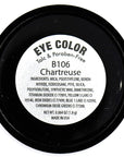 Chartreuse Bright Neon Yellow Green Shimmer Pressed Powder Single Vegan Eyeshadow; Talc, Paraben & Cruelty Free