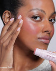 Wander Beauty On-the-Glow Blush and Illuminator - Dusk/Nude Glow - 7-in-1 Hydrating Cream Blush & Highlighting Stick - Stick Blush for Cheeks, Lip, Face & Body - Highlighter Makeup & Blush - 0.4 oz