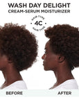 Carol's Daughter Wash Day Delight Cream Serum Hair Moisturizer for Curly Hair, Anti-Frizz, Made with Aloe and Glycerin, 6.8 fl oz