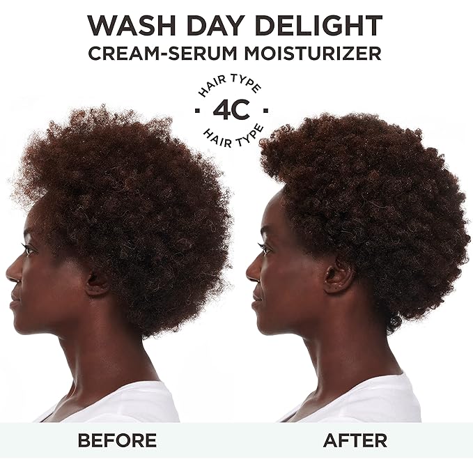 Carol's Daughter Wash Day Delight Cream Serum Hair Moisturizer for Curly Hair, Anti-Frizz, Made with Aloe and Glycerin, 6.8 fl oz