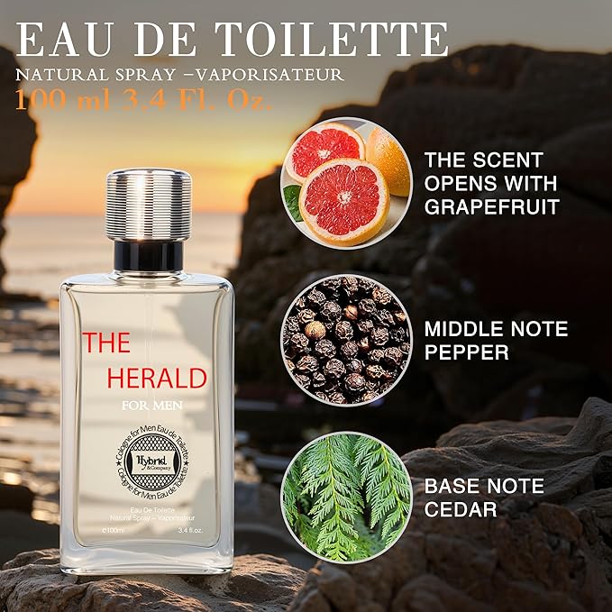 Hybrid & Company Mens 4 Pcs L'Homme Intense France Prestige Bravo Pour Homme Eau De Perfum Vaporisateur Natural Spray