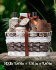 Fathers Day Gifts for Men for Dad Bath and Body Gift Basket For Women & Men Spa Gift Basket Coconut Almond 16 Pcs Bath Gift Set With Fragrant Lotion, Home Spa Luxurious Bath Body Oil, Diffuser & More