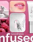Tinted Lip Balm Elixir for OIder Women, Hydrating Vegan Lip Care with Sheer Color & Moisturizing Glow – Non-Sticky Nourishing Lip Treatment for Soft, Smooth Lips (Raspberry 10ml)