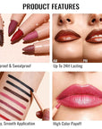 Oulac Brown Lip Liner Pencil, 2in1 Retractable Makup Crayon for Lipliner and Eyeliner, Highly Pigmented, Smooth, Long Lasting and Waterproof Formula, Vegan Beauty, 03 Teddy