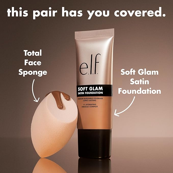 e.l.f. Soft Glam Foundation, Medium Coverage, Long-Lasting & Rich Neutral