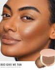 Oulac Shimmer Bronzer Powder Face Makeup with Mirror Cruelty-Free B03