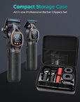Professional Hair Clippers for Men, Professional Barber Clippers and Trimmer Set, Cordless Hair Clippers for Hair Cutting with Package Case, Powerful 9000 PRM Rechargable Electric Clippers