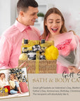 Mother's Day Gift for Mom Bath and Body Gift Basket Orchid & Jasmine Spa Gift Baskets for Women Fragrant Body Lotions, Bath Bomb, Home Spa Gift Basket Rich in Jojoba oil & Shea Butter, Bath Kit Sets
